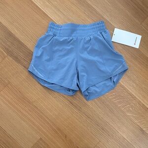 Lululemon Hotty Hot HR Short 4” *Lined, BLWL Blue Athletic Shorts
